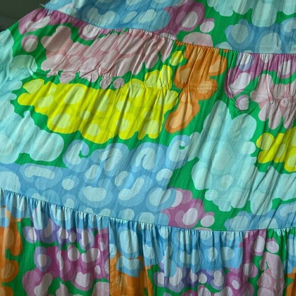 EMILY MCCARTHY Bow Midi Dress Spring floral size Medium MSRP $268 - Picture 11 of 11